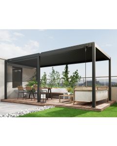 Roleta ZIP SCREEN antracyt 5m do pergoli Gerda Soleo