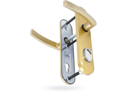 Tarcza drzwiowa GERDA TD 1000/72 ORIENT, klamka-klamka, do drzwi o grubości 38-80mm, anoda złoty