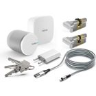 Zamek inteligentny- zestaw tedee PRO srebrny z bridgem i wkładką EXXO (5 kluczy)