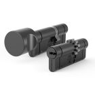 Zestaw wkładek PRO SYSTEM X  Z 45/55 + G45/55 w systemie 1-go klucza, Wariant AB, 2 klucze montażowe, czarny nikiel