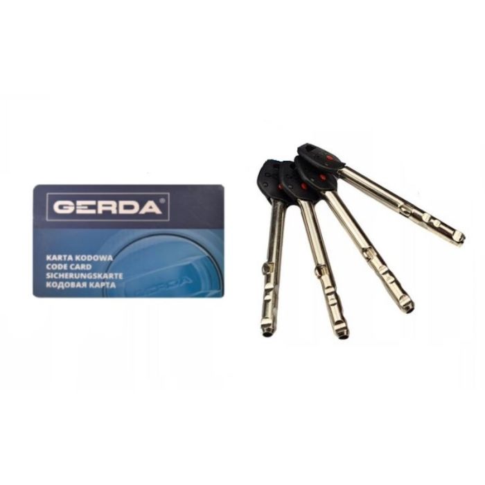 Zamek GERDA TYTAN ZX lewy grafit (klucze GT7/100mm