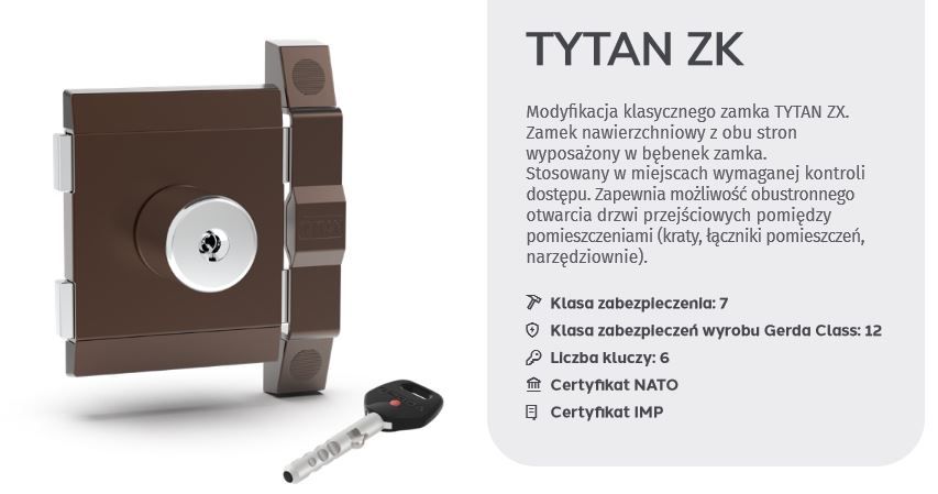 Zamek GERDA TYTAN ZK | Oficjalny sklep internetowy GERDA