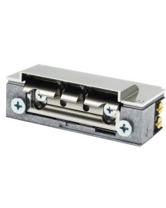 Elektrozaczep standardowy z krótkim wyłącznikiem, sprężyną pośrednia, wyślizg