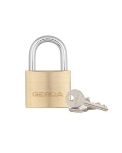 Kłódka pałąkowa GERDA BRASS LINE S60 mosiądz system jednego klucza - grupa 1