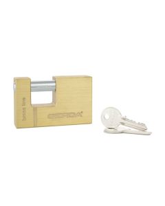 Zestaw dwóch kłódek trzpieniowych GERDA BRASS LINE T75 mosiądz - 5 kluczy