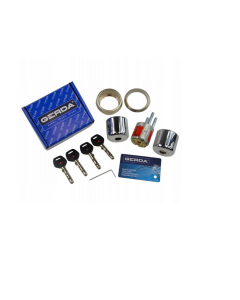 Wkładka cylindryczna GERDA RIM 6000S - do drzwi otwieranych do wewnątrz - chrom/satyna