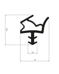 Uszczelka gumowa ( S6612 ) progu aluminiowego biała
