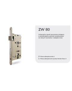  Zamek GERDA uniwersalny ZW 80 72/55 na wkładkę, oliwka