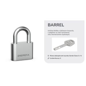 Konfigurator kłódki GERDA BARREL stalowa