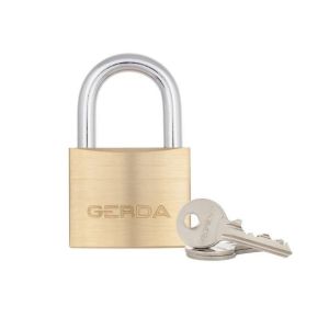 BRASS LINE KMZ S30 kłódka pałąkowa mosiężna, system 1-go klucza, grupa 3004