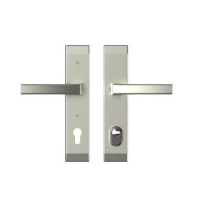 Szyld BERGEN TD1000/90 z napinaczem, klamka - klamka, do drzwi o grubości max.60 mm, anoda platyna