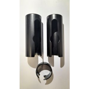 Nasadki komplet (6szt) z pierścieniami mocującymi zawiasu (3szt) - anoda czarna