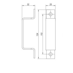 Obejma rygli zamka ZX1000 brąz