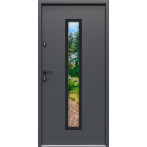 Drzwi SELECT HANOVER 5B (NS5B) 90E kol. Antracyt piaskowany z szybą mira star