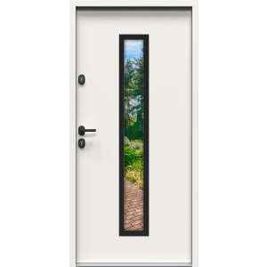 Drzwi SELECT HANOVER 5B (NS5B) 90E Białe z szybą mira star