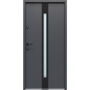 Drzwi SELECT MILANO 9B (NS2B) 90E kol. Antracyt piaskowany z szybą mira star