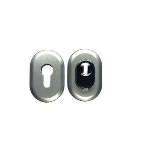 Szyld BLOK TW1000 PLUS, do drzwi o grubości max. 69 mm z ochroną wkładki, anoda srebrna - stosowany przy drzwiach przeciwpożarowych EI30; EI45; EI60