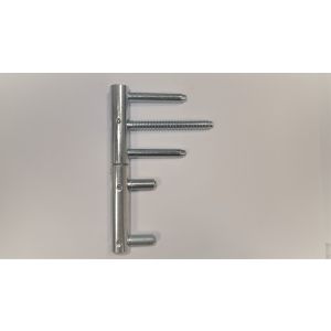 Komplet zawiasów 3D z długim trzpieniem środkowym do drewna