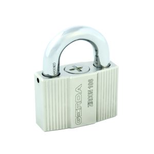 Kłódka pałąkowa GERDA ZIRCON S106 nikiel satynowy w systemie 1-go klucza