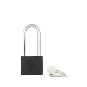 Kłódka pałąkowa GERDA IRON LINE z wydłużonym pałąkiem S50 H70 żeliwna