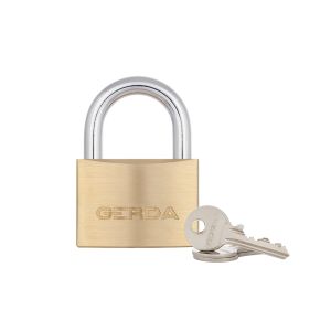 Kłódka pałąkowa GERDA BRASS LINE S60 mosiądz system jednego klucza - grupa 5