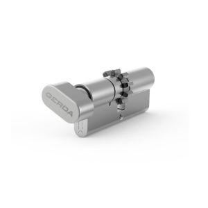 Wkładka profilowa GERDA EVO ZG60/40 z zębatką i pokrętłem po stronie 60mm, nikiel satynowy