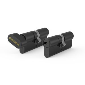 Zestaw wkładek EVO 35/50 + G50/35, dwie wkładki w systemie 1-go klucza, czarny mat
