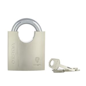 Kłódka pałąkowa GERDA SECURE wzmocniona z chronionym pałąkiem S70 nikiel satynowy