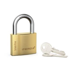 Kłódka mosiężna pałąkowa BRASS LINE S30 w systemie 1-go klucza, 5 kodów klucza do wyboru