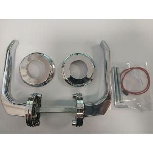 Zestaw szyldów OSLO klamka-klamka, do grubości drzwi max. 50 mm (S, WD, W, WP, W1P), Chrom błyszczący