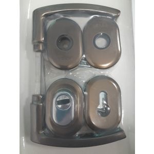 Komplet oszyldowania BLOK , klamka-klamka do drzwi o grubości max. 60mm, oliwka