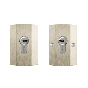 Szyldy dodatkwe PRAGA, do drzwi o grubości max. 60 mm, bez ochrony wkładki, anoda platyna