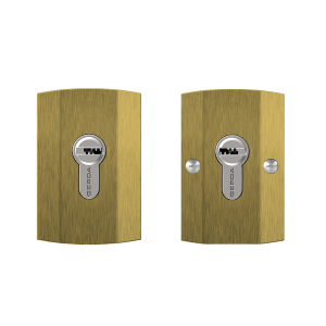 Szyldy dodatkowe PRAGA, do drzwi o grubości max. 75 mm, bez ochrony wkładki, anoda złota