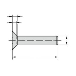 Śruba łeb stożkowy specjalny M5 x 75