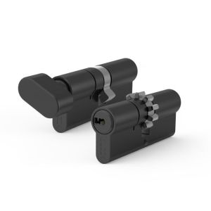 Zestaw wkładek EVO Z45/55 (zębatka) + G55/45, dwie wkładki w systemie 1-go klucza z bezpiecznym sprzęgłem, czarny mat