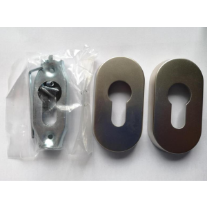 Szyld Owalny bez ochrony, do drzwi GERDA SX, GSX, WD bez ochrony wkładki, nikiel satyna