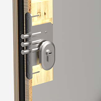 <p style="text-align: center;"><strong>Additional lock</strong></p>
<p style="text-align: center;">Additional 3-bolt lock, class 6 GERDA ZW 500</p>
