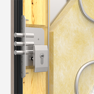<p style="text-align: center;"><strong>Additional lock</strong></p>
<p style="text-align: center;"> Class 5 or 6 additional upper lock with an anti-burglary cylinder.</p>
