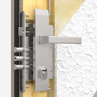 <p style="text-align: center;"><strong>Main lock</strong></p>
<p style="text-align: center;">Class 7 main lock with reinforced construction of bolts with class 5 or 6 anti-burglary cylinder.</p>
