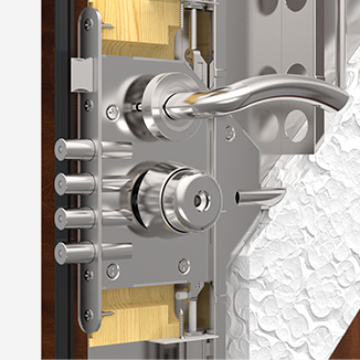 <p style="text-align: center;"><strong>Main lock</strong></p>
<p style="text-align: center;"> Unique class 7 main lock with 11 movable and thickened bolts.</p>
