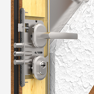 <p style="text-align: center;"><strong>Main lock</strong></p>
<p style="text-align: center;">Class 7 main lock with thickened and reinforced bolts with class 5 or 6 anti-burglary cylinder.</p>
