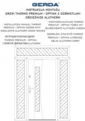 Montageanleitung der Thermo Premium/Optima Türen mit Seiten- und Oberlichten und Alutherm Zargen