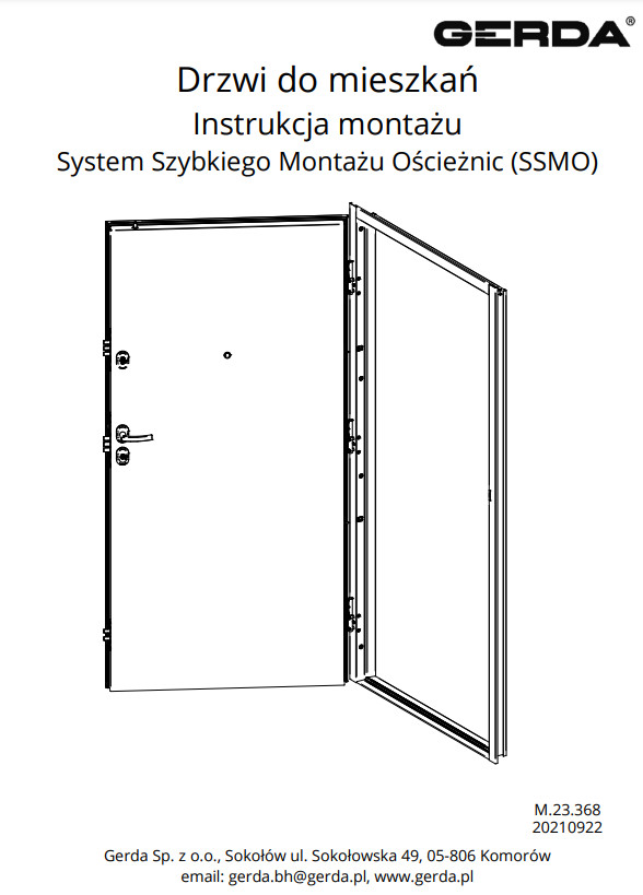 DOORS FOR INDOORS – Installation instructions (Quick assembly system for door frames)