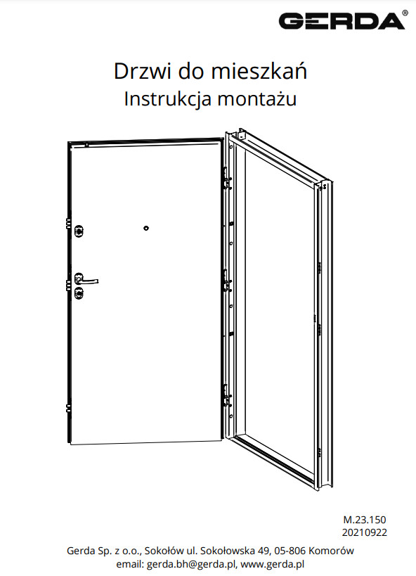 Doors to flats – installation instructions