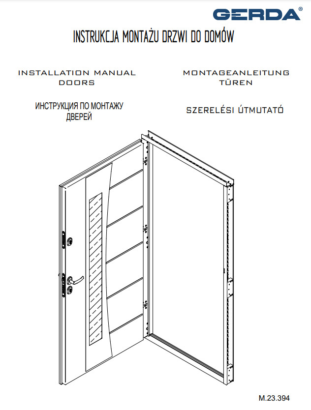 Doors for houses – Installation instructions