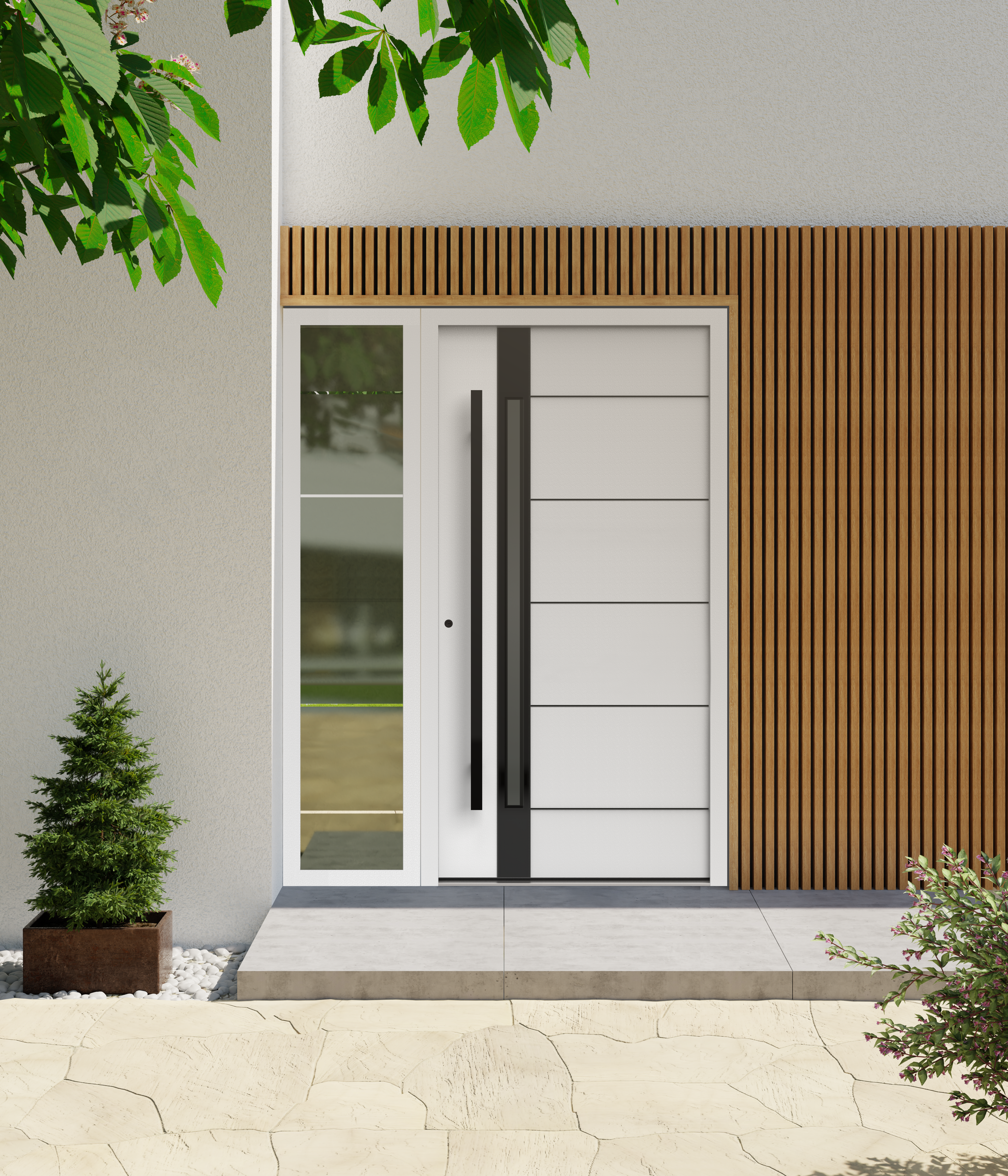 Drzwi z doświetlem na niestandardowy otwór Gerda