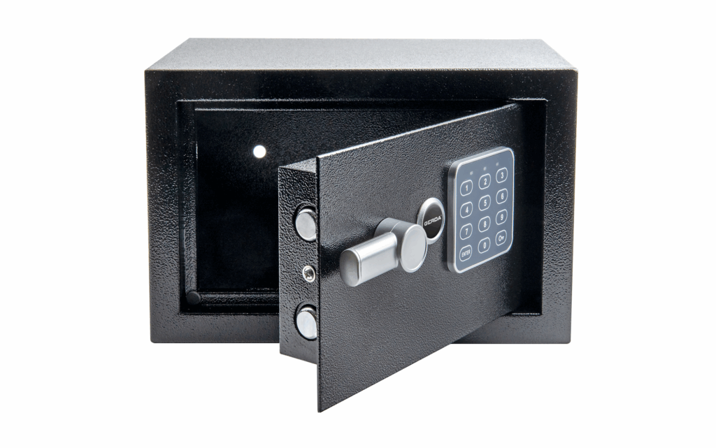 Kompaktowy i solidny sejf elektroniczny GERDA Safe E200