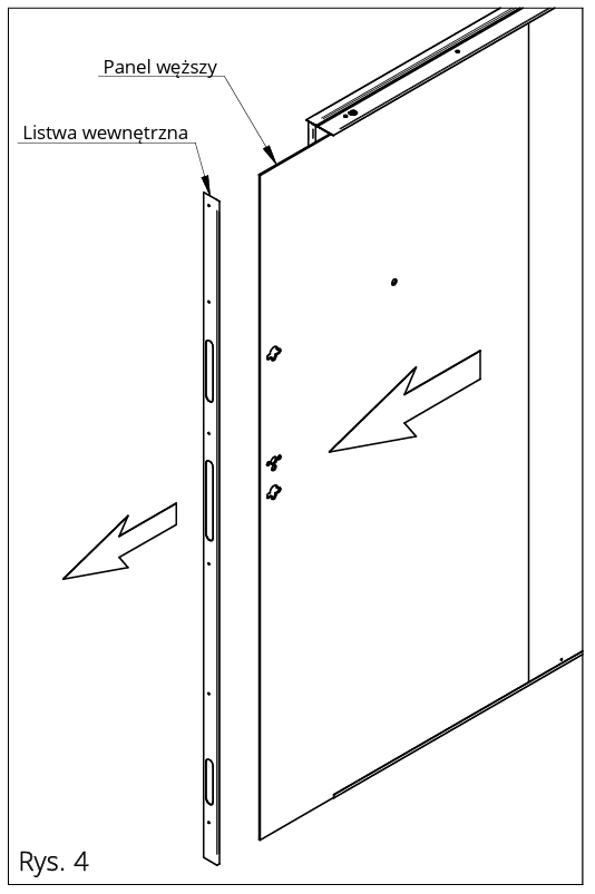 ZDEMONTUJ WĘŻSZY PANEL (o ile występuje)